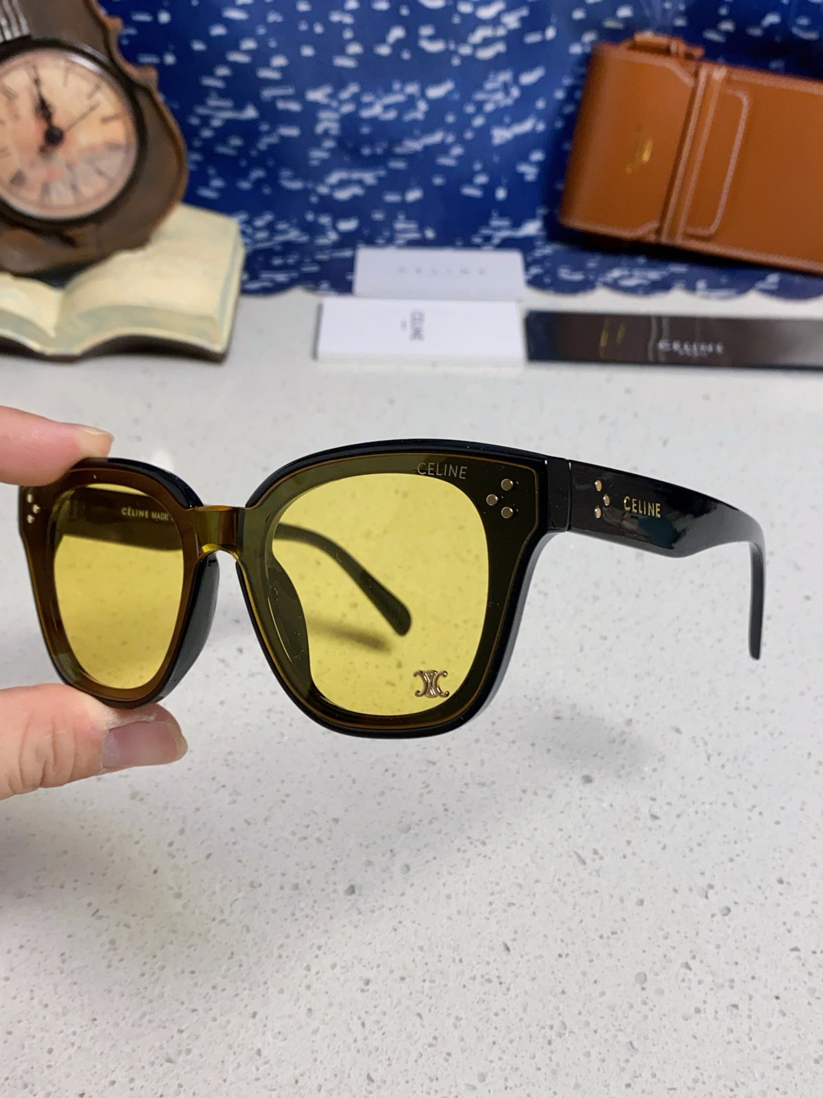 Celine Square Brown Lens Sunglasses for Men & Women - 158427 - detail image 6