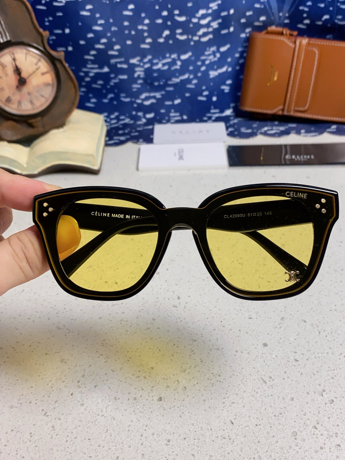 Celine Square Brown Lens Sunglasses for Men & Women - 158427 - detail image 4