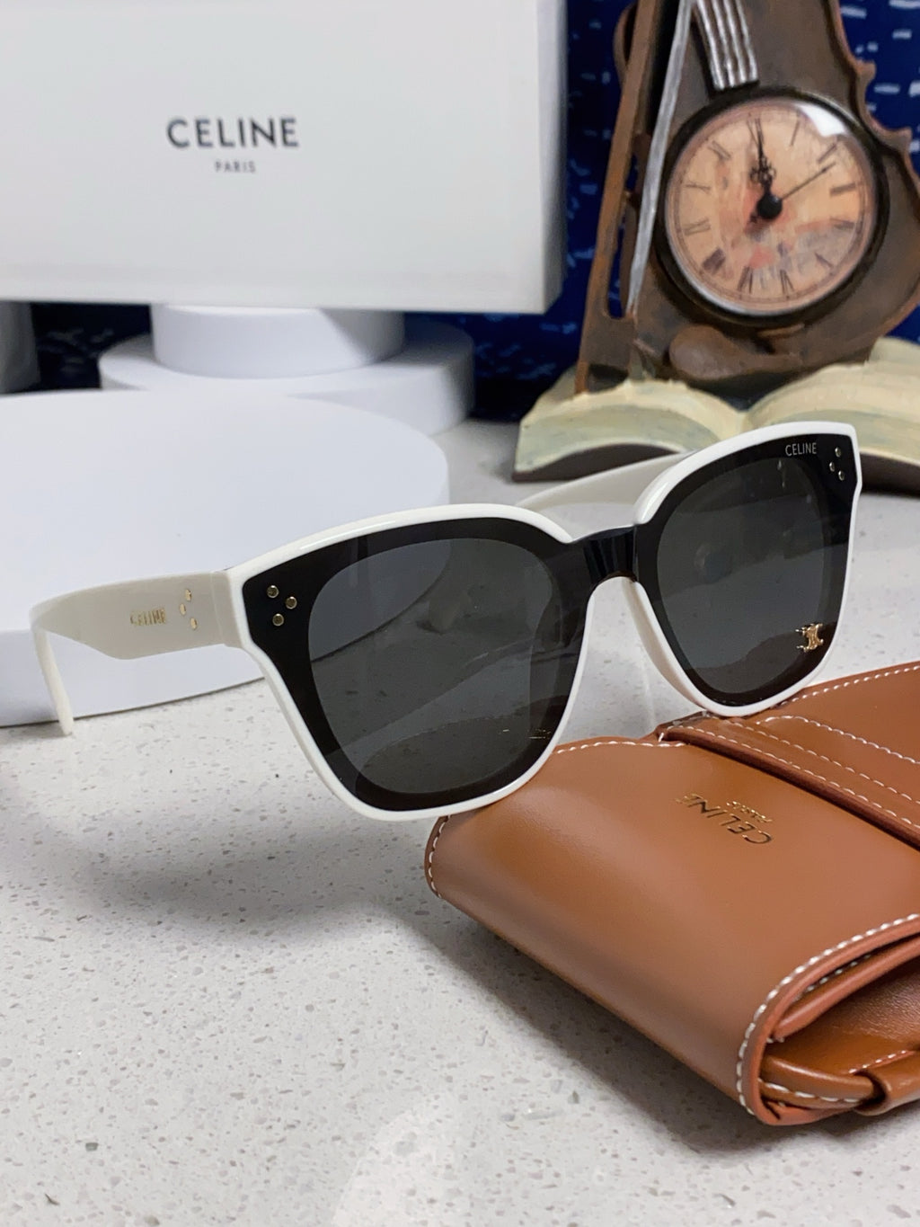 Celine Square Gray Lens Sunglasses for Men & Women - 158429 - detail image 10
