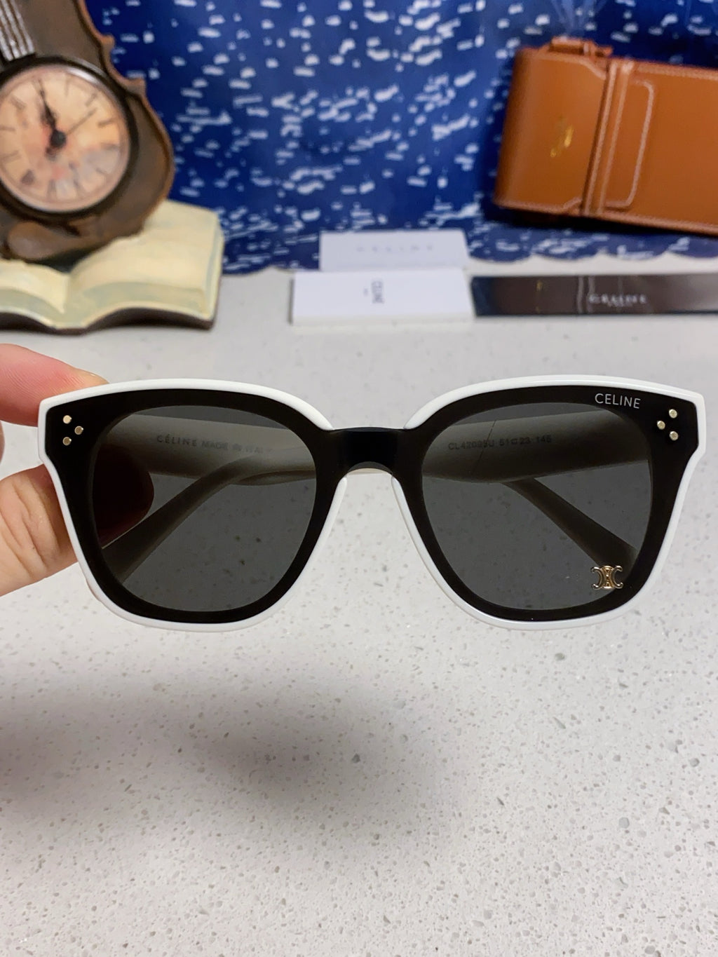 Celine Square Gray Lens Sunglasses for Men & Women - 432019 - detail image 4