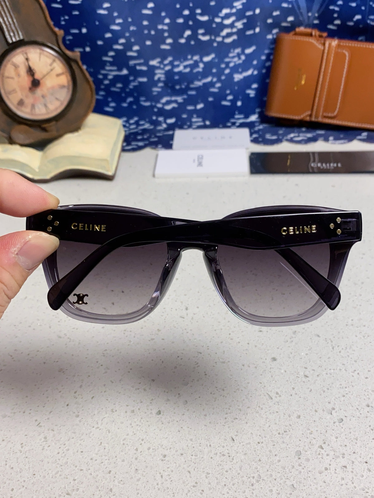 Celine Square Gray Lens Sunglasses for Men & Women - 432020 - detail image 5