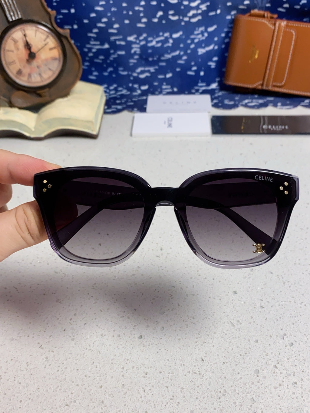 Celine Square Gray Lens Sunglasses for Men & Women - 432020 - detail image 4