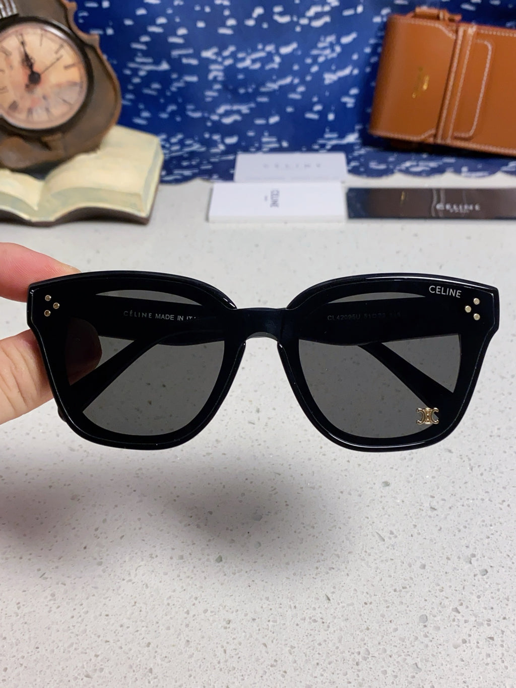 Celine Square Gray Lens Sunglasses for Men & Women - 158432 - detail image 4