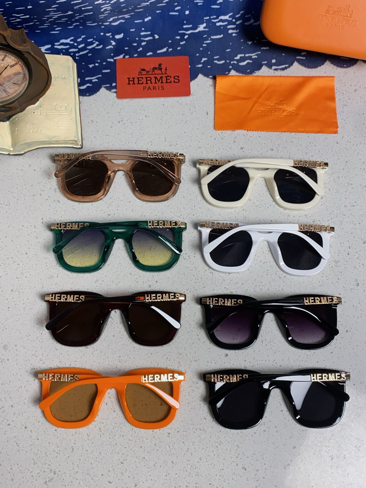 Hermès Metal Square Brown Lens Sunglasses for Men & Women - 399449 - detail image 10