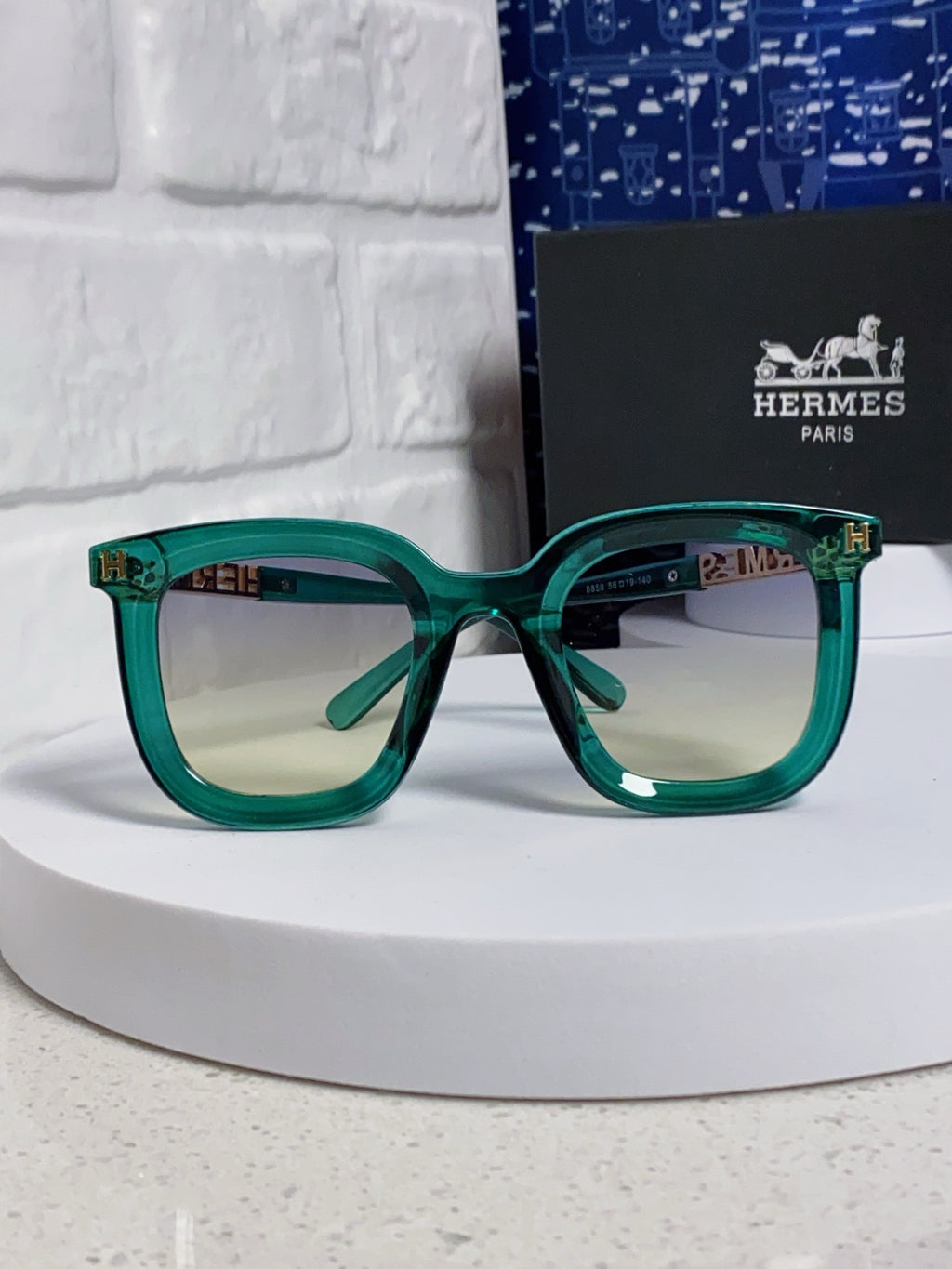 Hermès Metal Square Silver Lens Sunglasses for Men & Women - 433012 - detail image 2