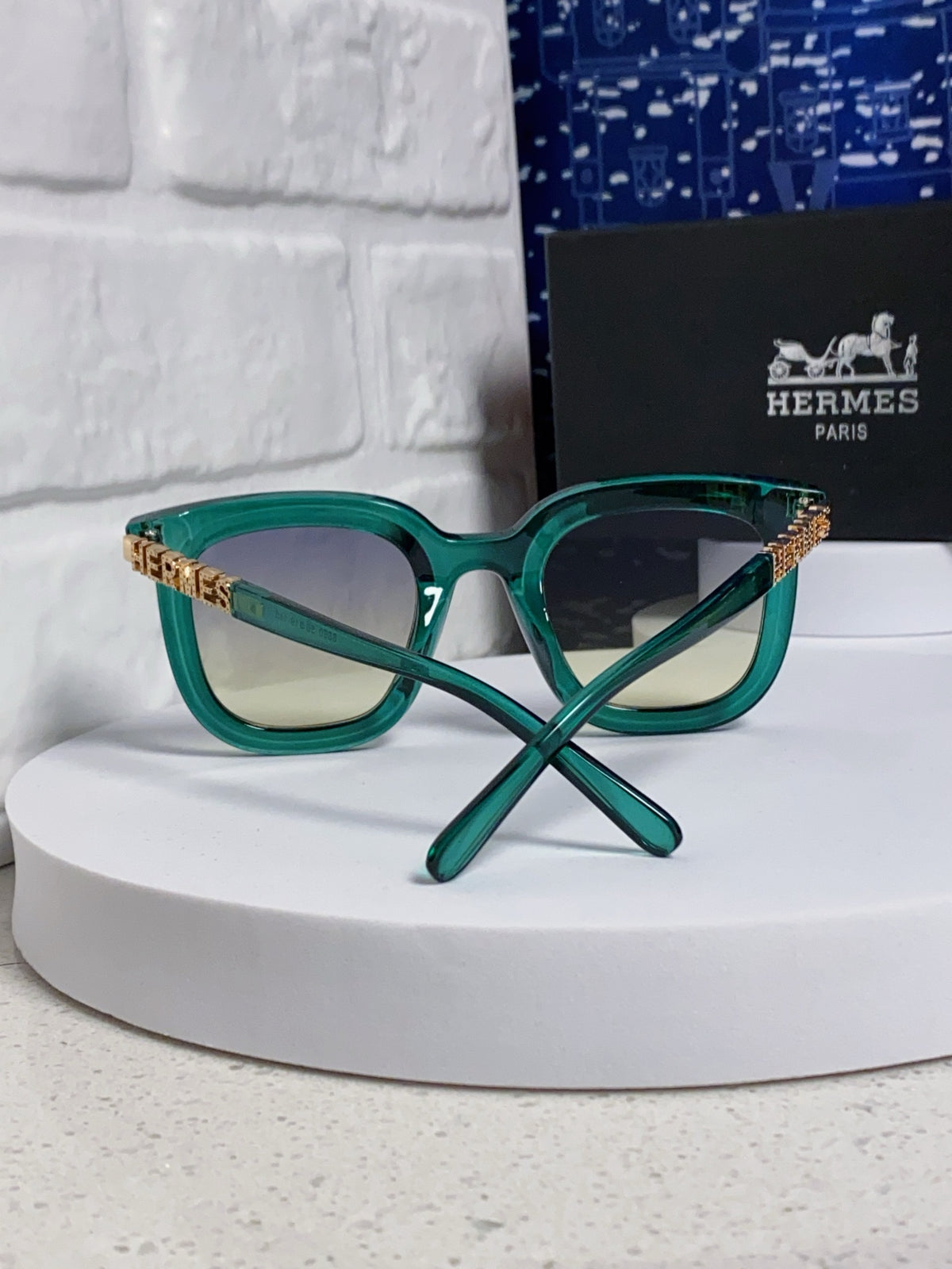 Hermès Metal Square Silver Lens Sunglasses for Men & Women - 433012 - detail image 3