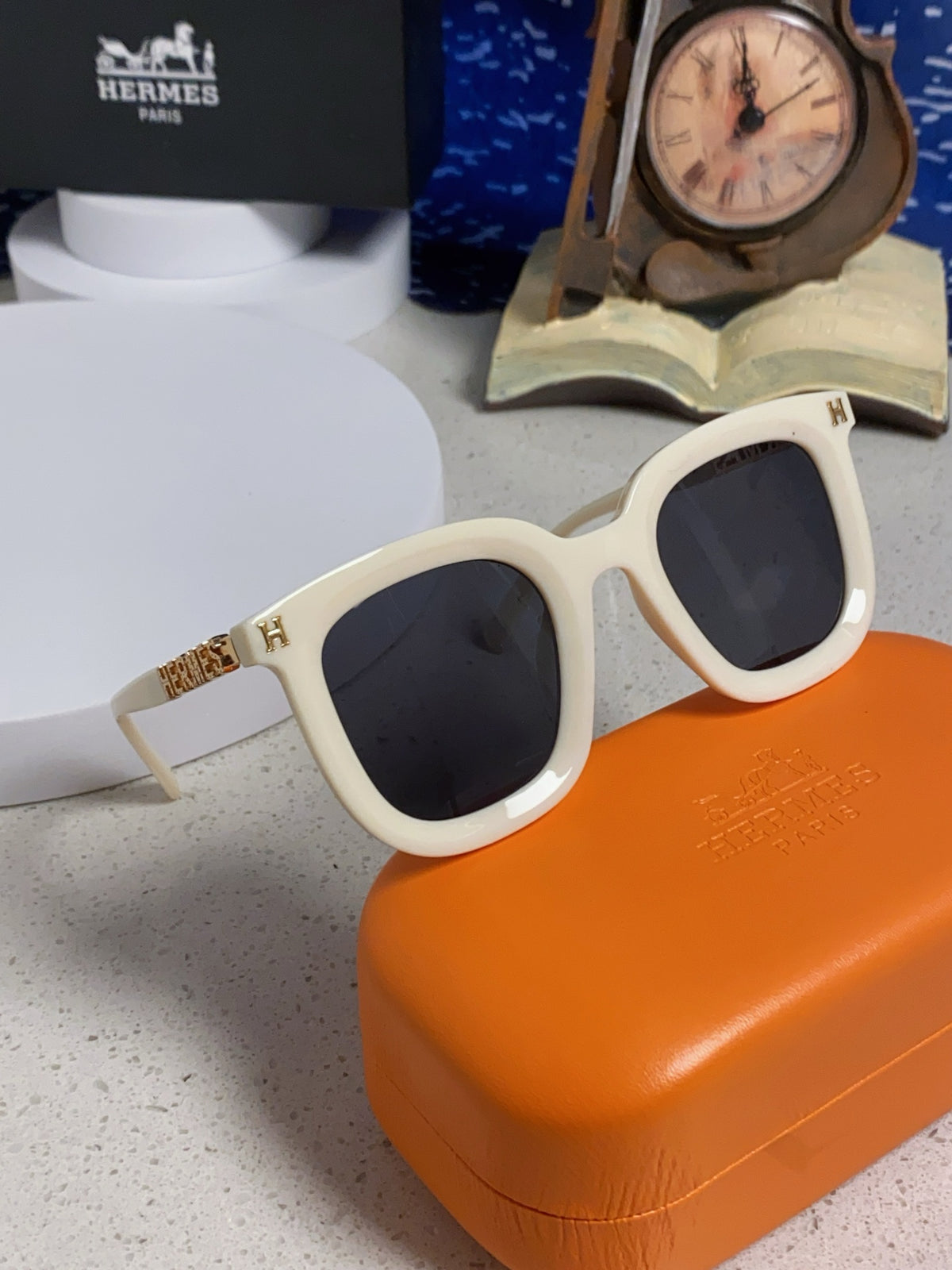 Hermès Metal Square Silver Lens Sunglasses for Men & Women - 158689 - detail image 9