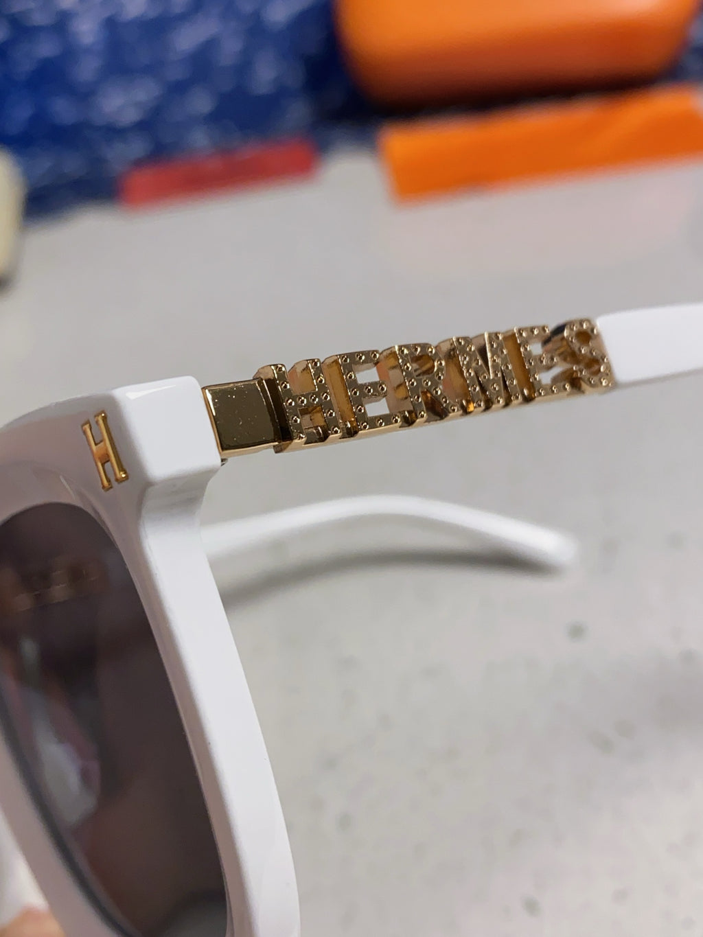 Hermès Metal Square Silver Lens Sunglasses for Men & Women - 433016 - detail image 7