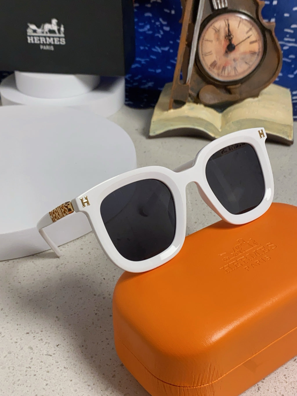 Hermès Metal Square Silver Lens Sunglasses for Men & Women - 399452 - detail image 9