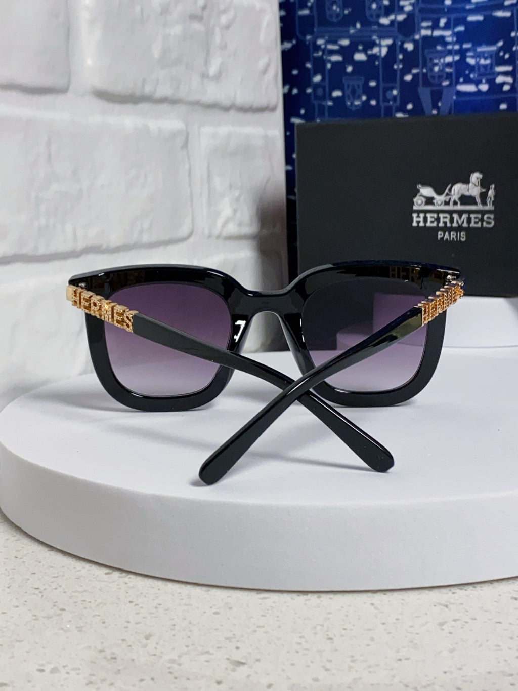 Hermès Metal Square Silver Lens Sunglasses for Men & Women - 433017 - detail image 3