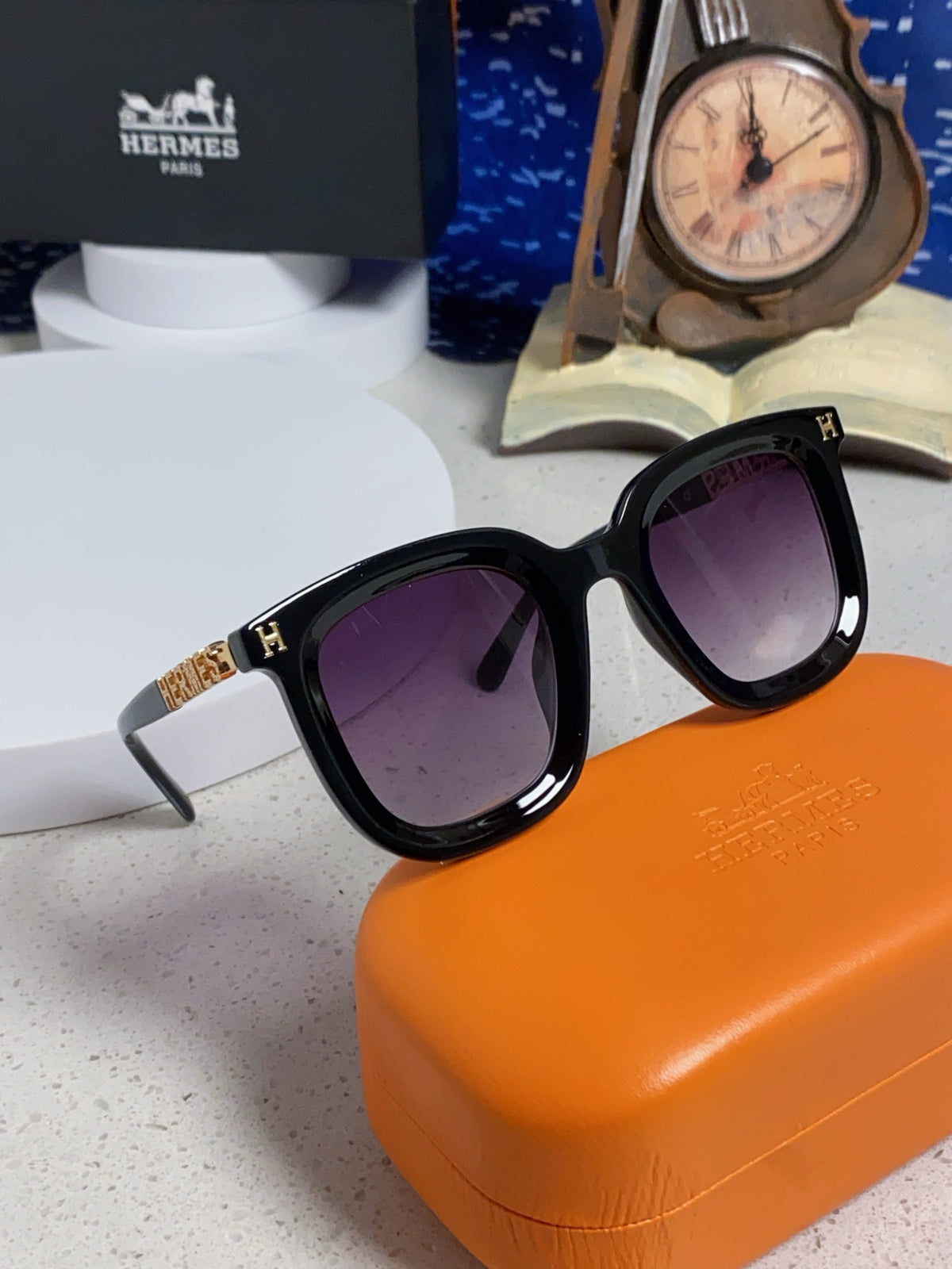 Hermès Metal Square Silver Lens Sunglasses for Men & Women - 399453 - detail image 9
