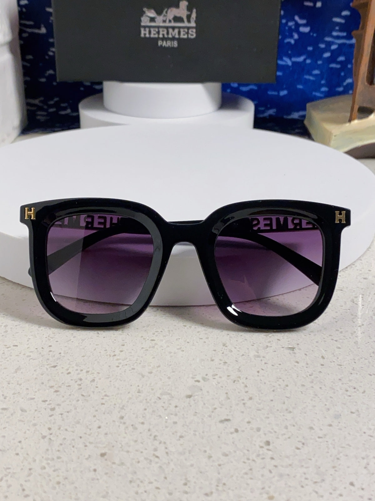 Hermès Metal Square Silver Lens Sunglasses for Men & Women - 158691 - detail image 8