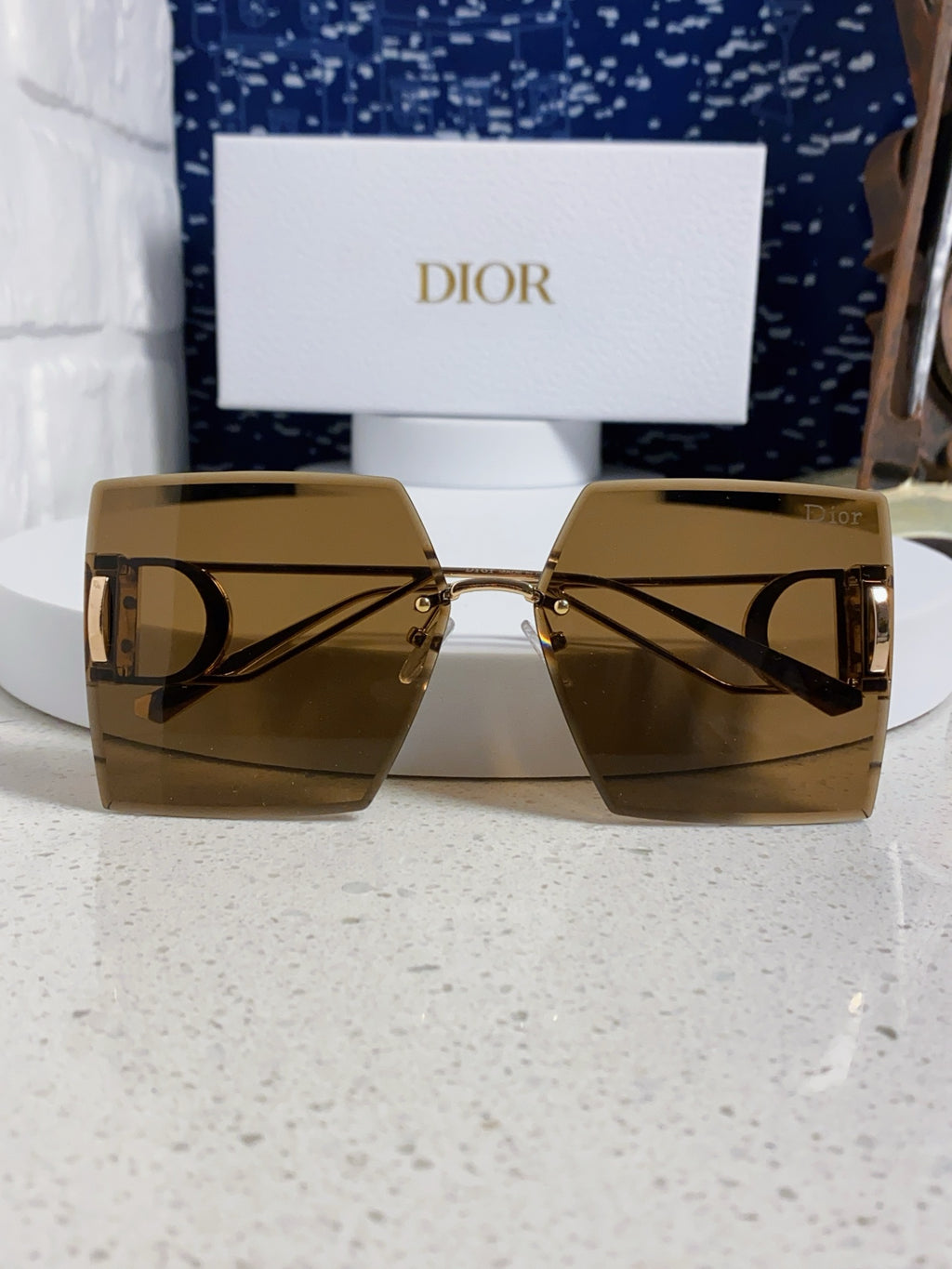 Dior 30MONTAIGNE Lightweight Rimless Brown Lens Sunglasses for Men & - 415460 - detail image 9
