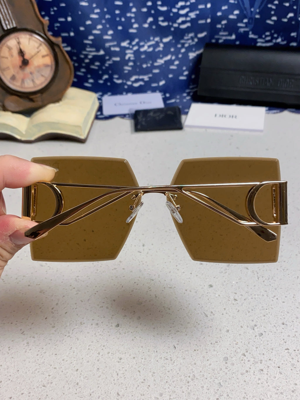 Dior 30MONTAIGNE Lightweight Rimless Brown Lens Sunglasses for Men & - 867124 - detail image 5