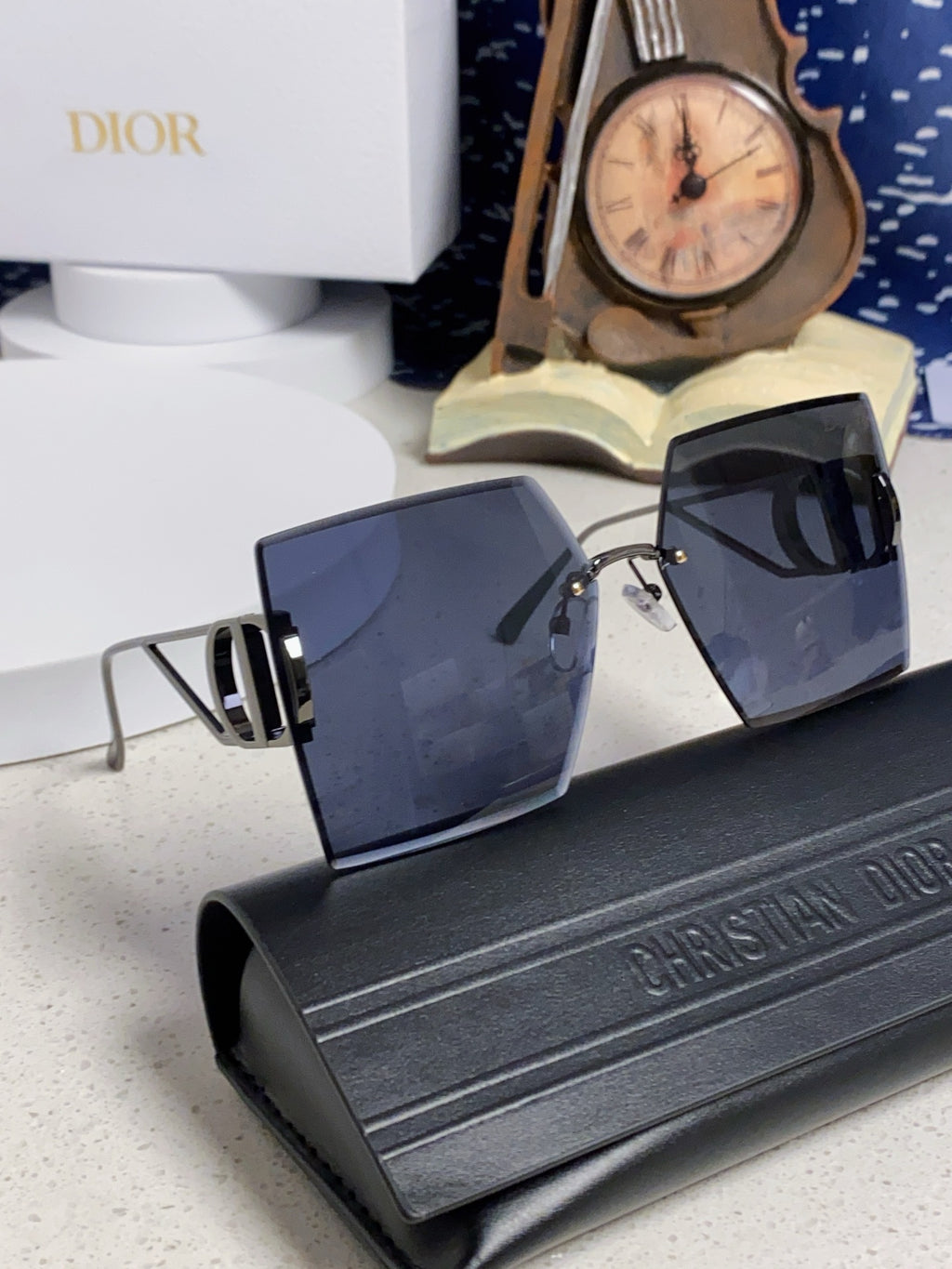 Dior 30MONTAIGNE Lightweight Rimless Red Lens Sunglasses for Men & Wo - 867127 - detail image 10