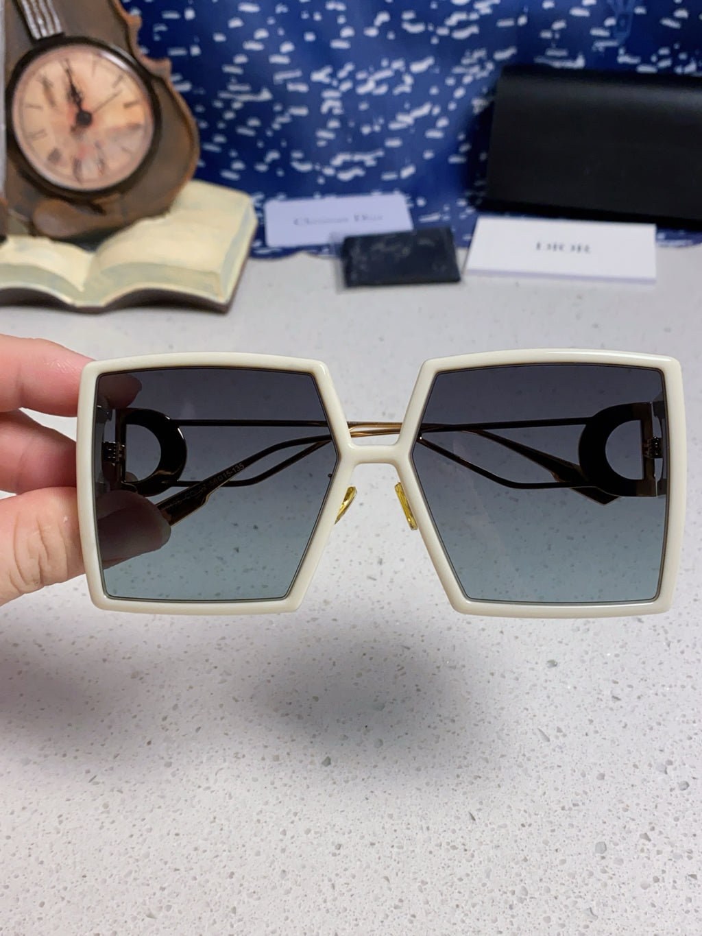 Dior Square Red Lens Sunglasses for Women - 449128 - detail image 4