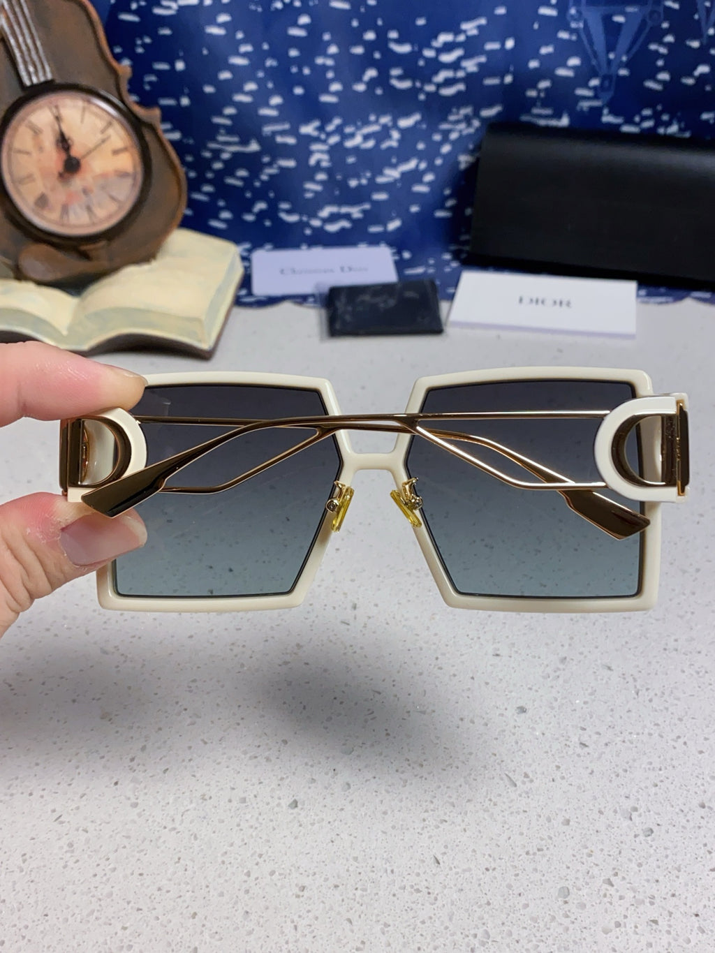 Dior Square Red Lens Sunglasses for Women - 449128 - detail image 5