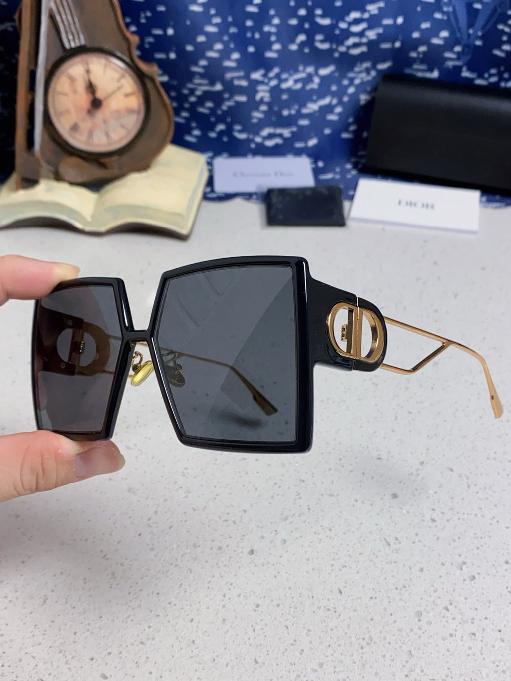 Dior Square Gold Lens Sunglasses for Women - 415411 - detail image 6