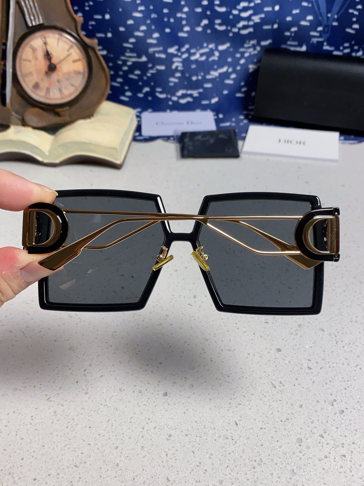 Dior Square Gold Lens Sunglasses for Women - detail image 5