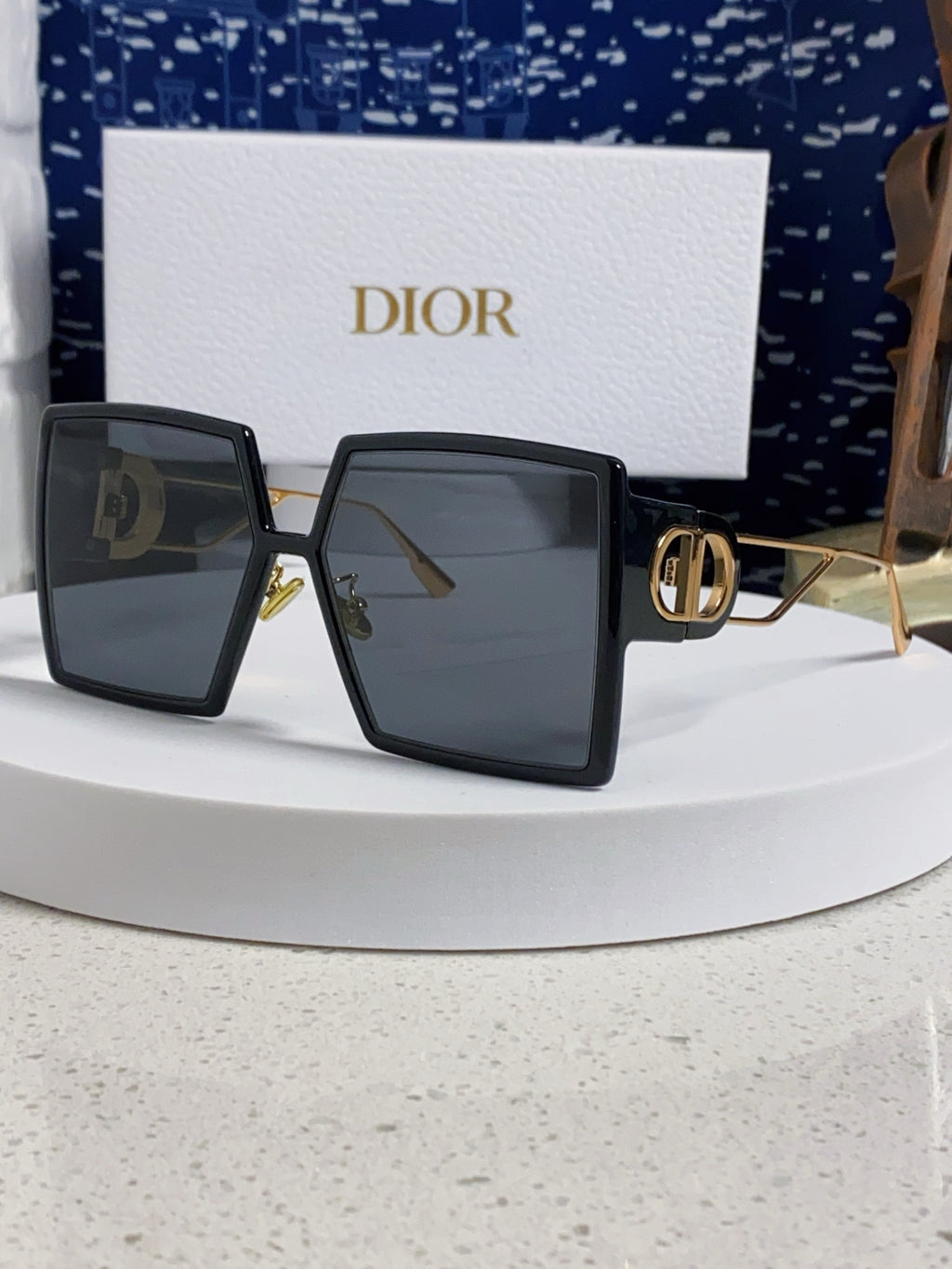 Dior Square Gold Lens Sunglasses for Women