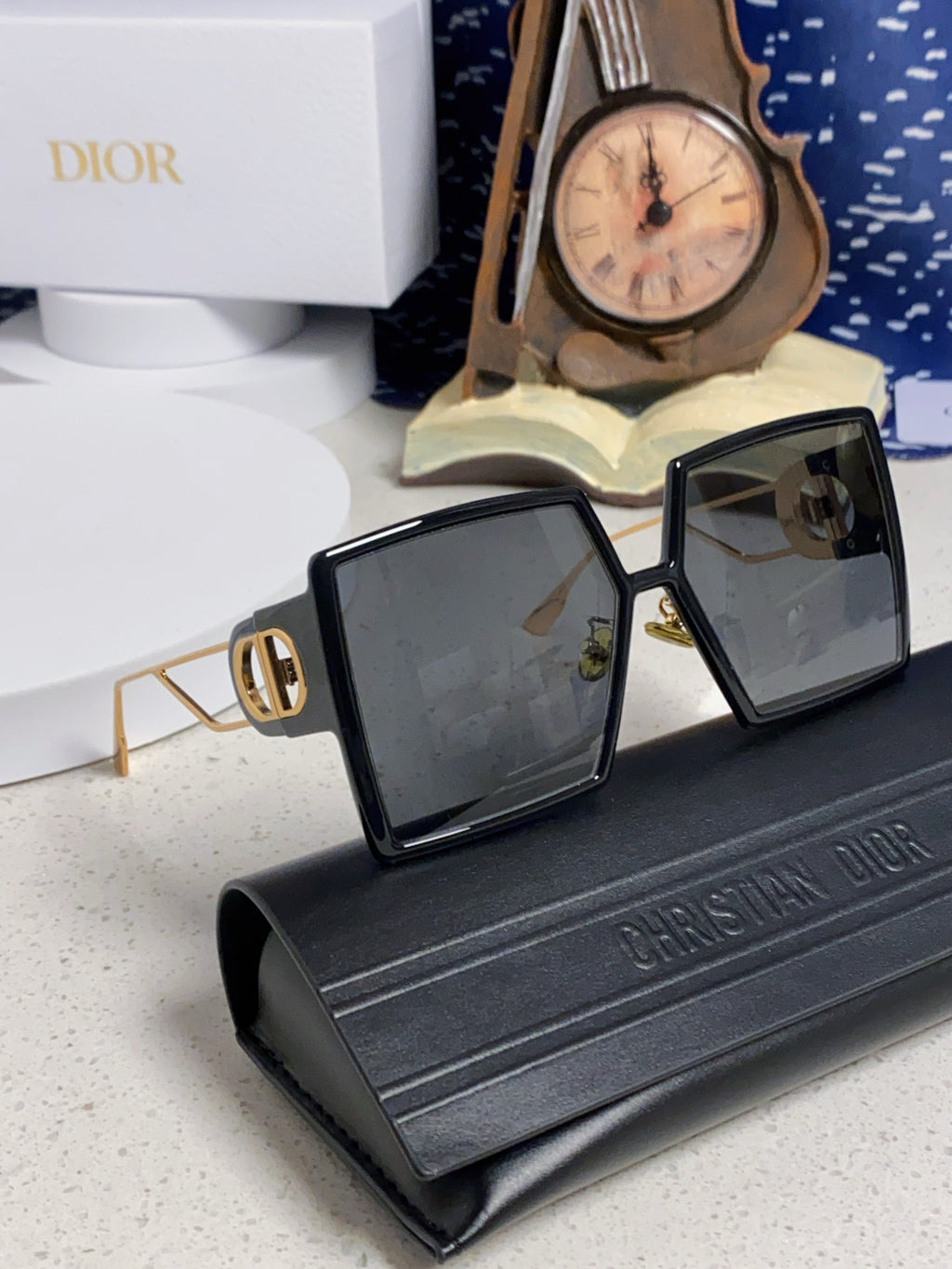 Dior Square Gold Lens Sunglasses for Women - 415411 - detail image 8