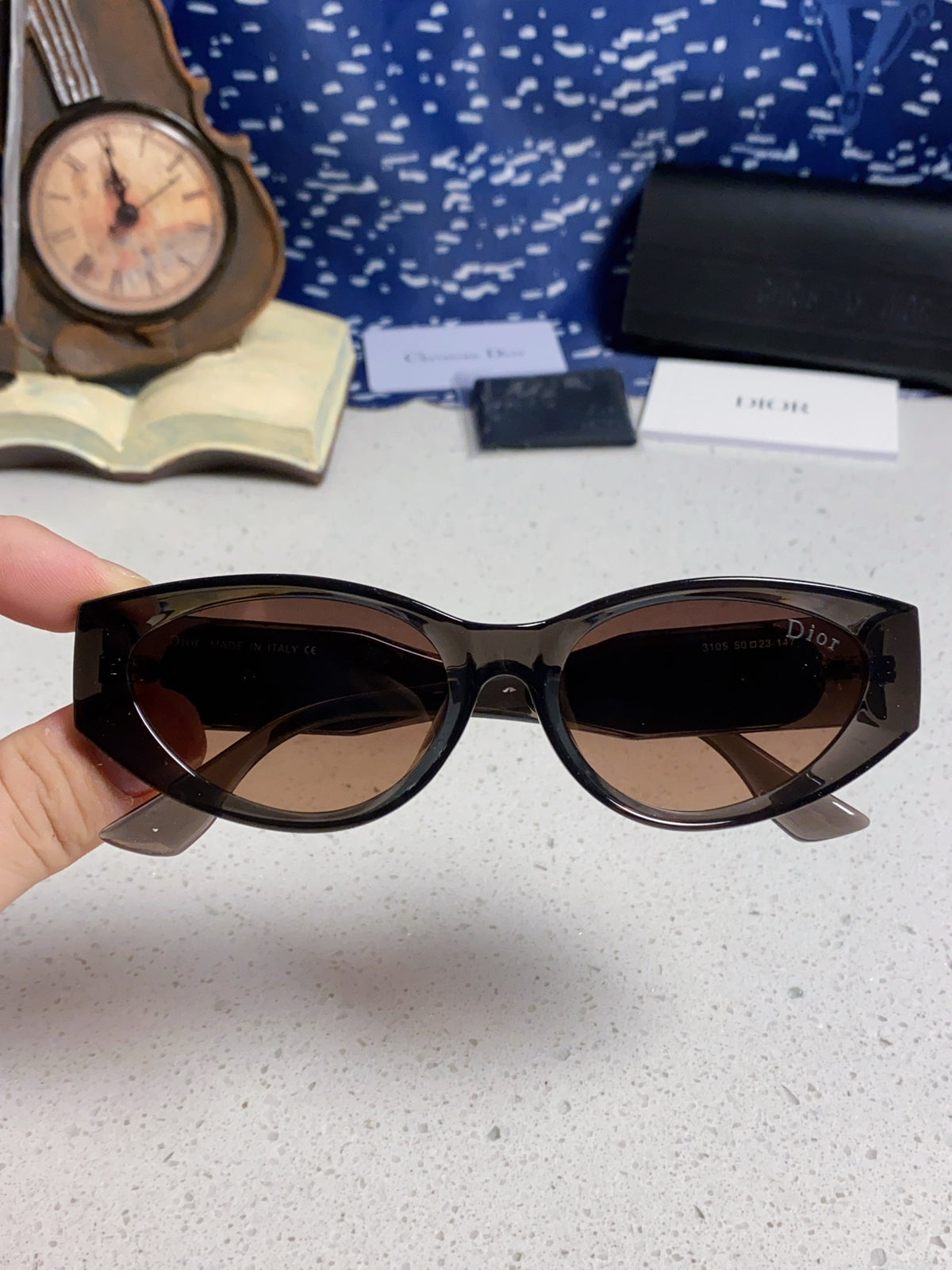 Dior Polarized Fashion Silver Lens Sunglasses for Women - 415463 - detail image 4