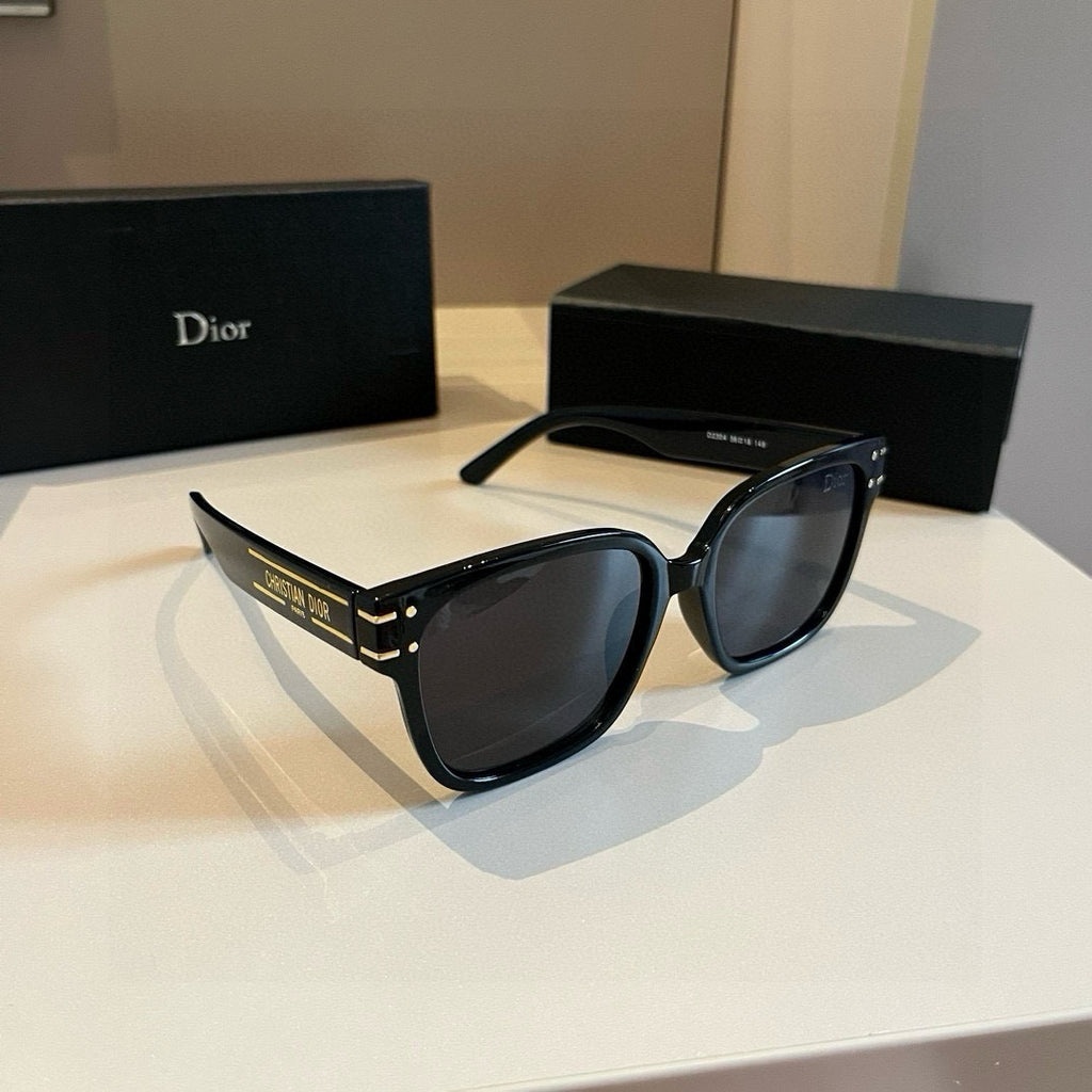 Dior Fashion Black Lens Sunglasses for Men & Women - 382406