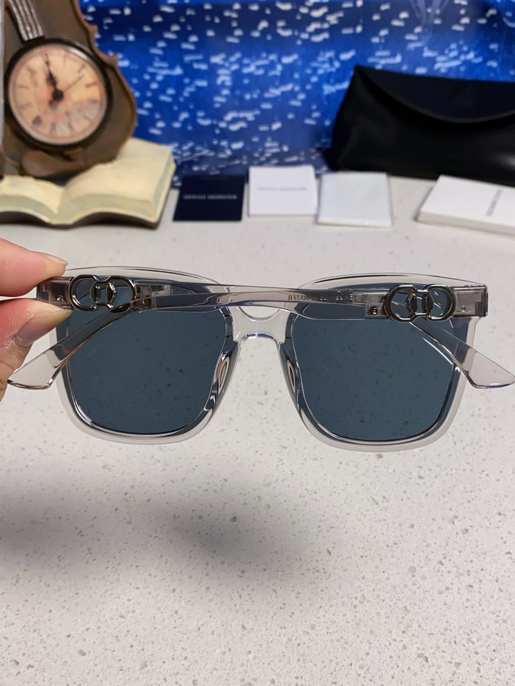 Gentle Monster ANGEL Oversized Blue Lens Sunglasses for Women - detail image 5