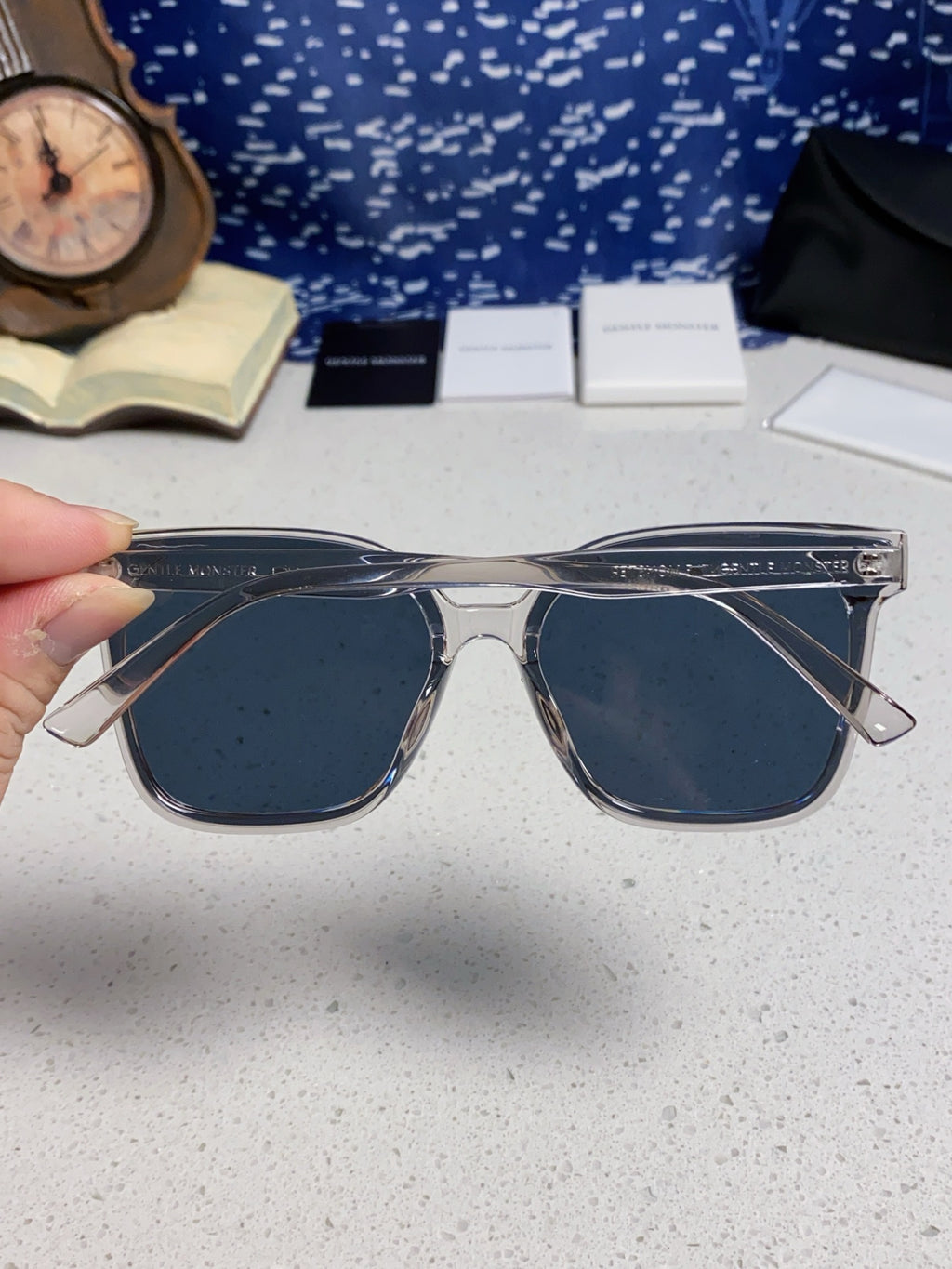 Gentle Monster SAL Acetate Square Black Lens Sunglasses for Men & Wom - 432939 - detail image 5