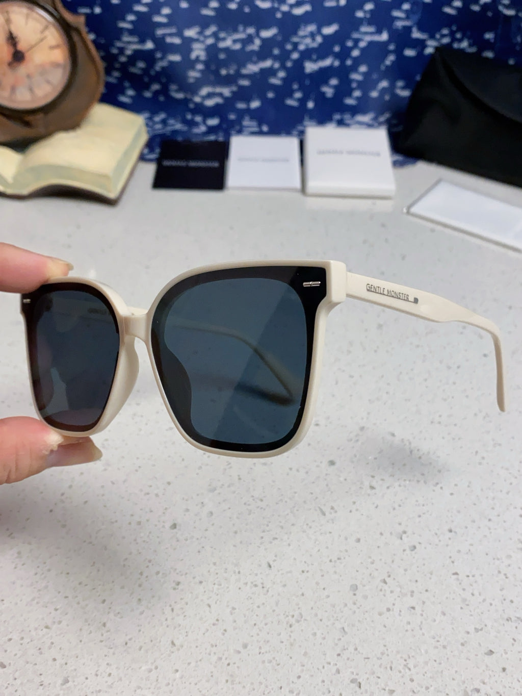 Gentle Monster SAL Acetate Square Blue Lens Sunglasses for Men & Wome - 488008 - detail image 6