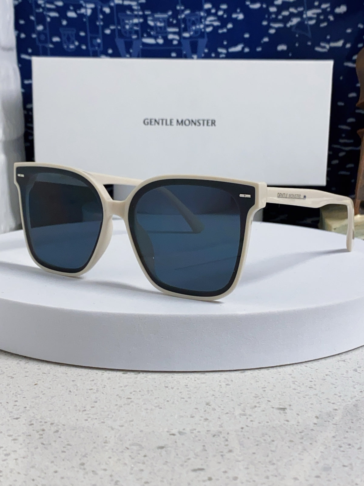 Gentle Monster SAL Acetate Square Blue Lens Sunglasses for Men & Wome - 432940