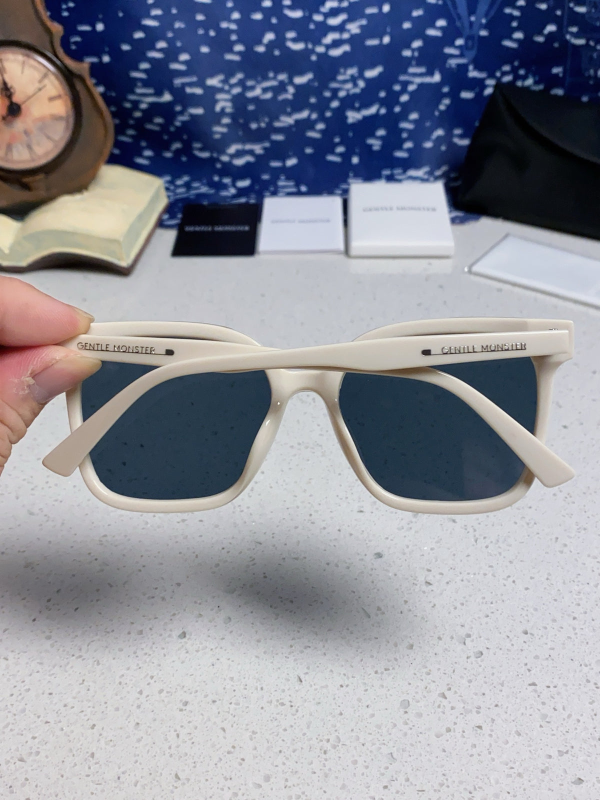 Gentle Monster SAL Acetate Square Blue Lens Sunglasses for Men & Wome - 488008 - detail image 5