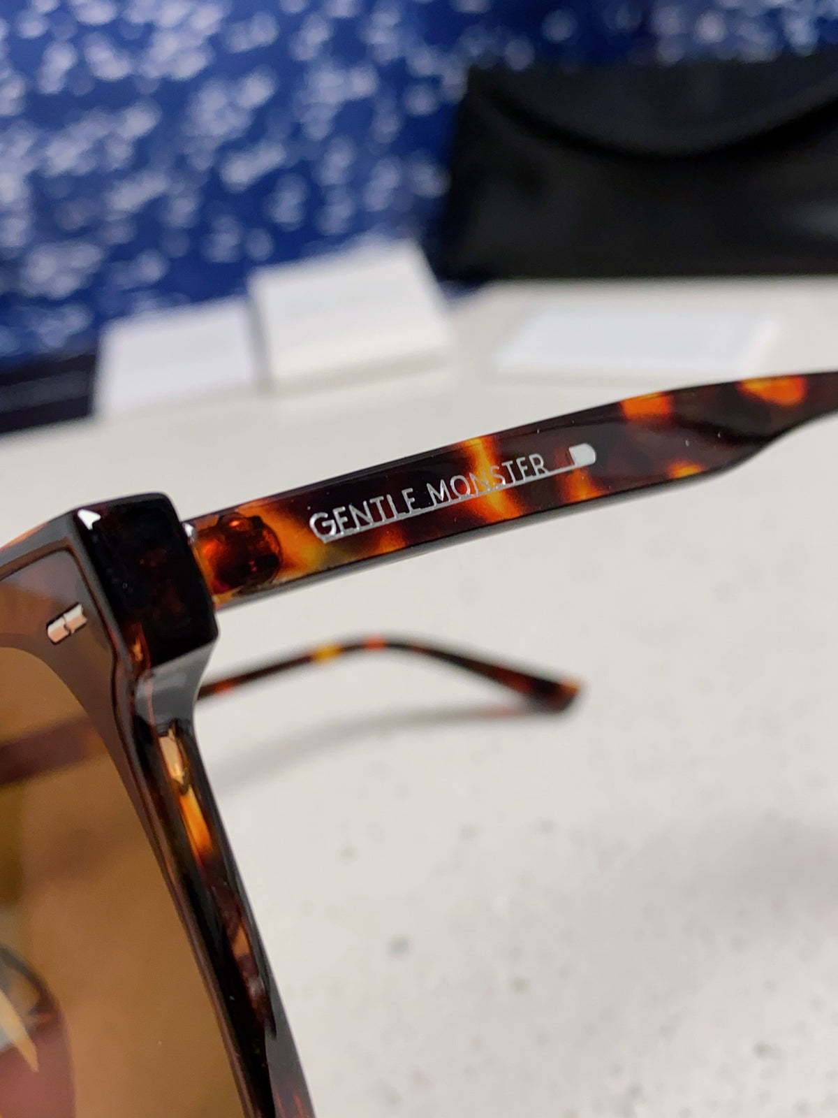 Gentle Monster SAL Acetate Square Black Lens Sunglasses for Men & Women - detail image 7