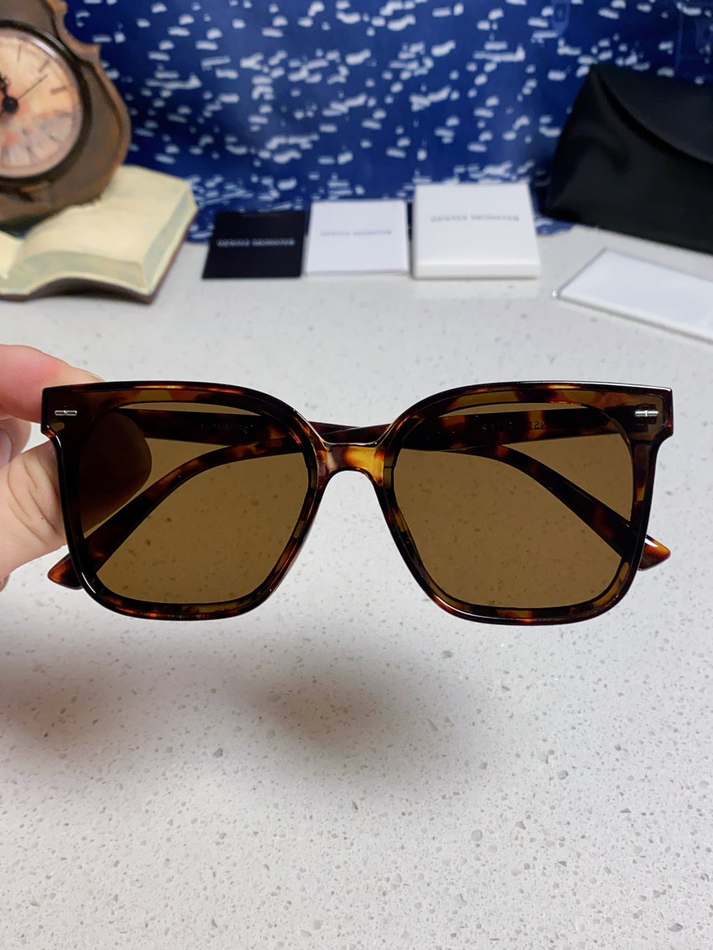 Gentle Monster SAL Acetate Square Black Lens Sunglasses for Men & Women - detail image 4