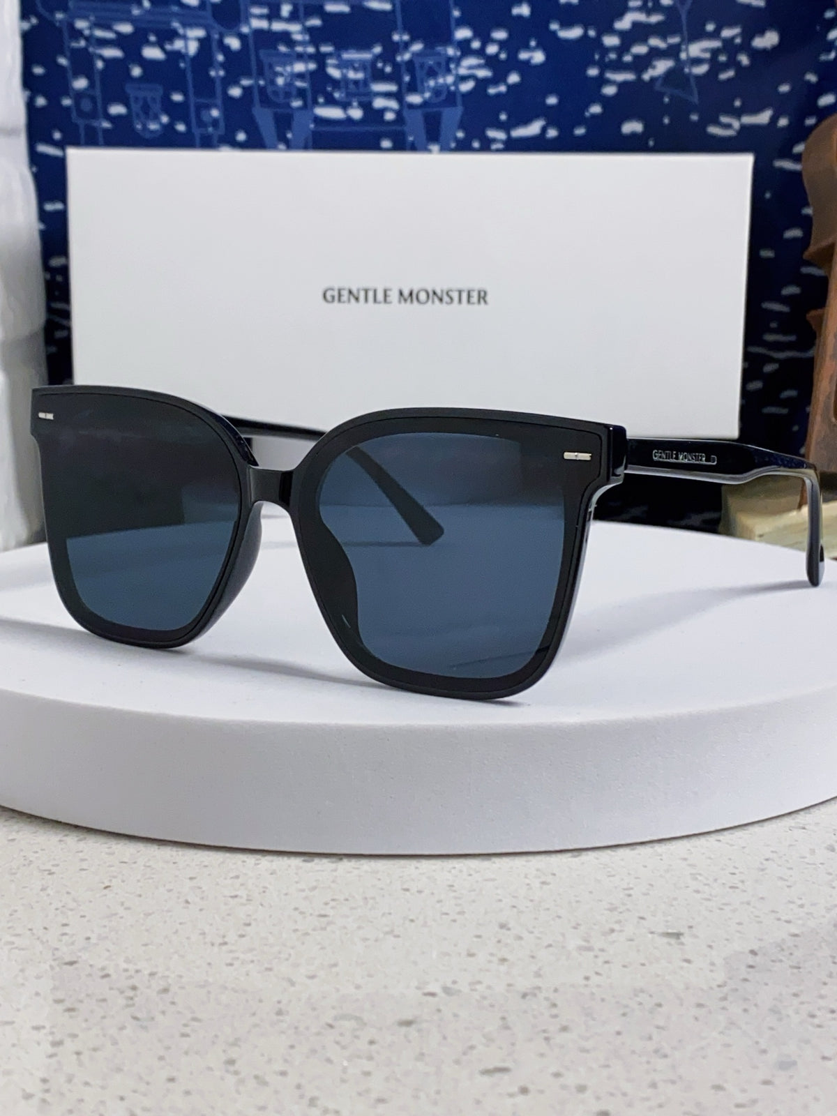 Gentle Monster SAL Acetate Square Blue Lens Sunglasses for Men & Women