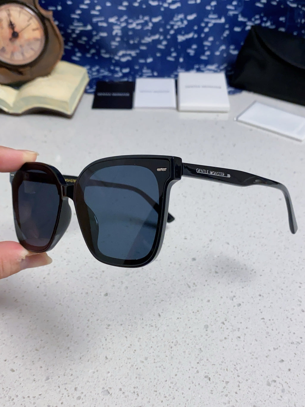Gentle Monster SAL Acetate Square Blue Lens Sunglasses for Men & Wome - 432942 - detail image 6