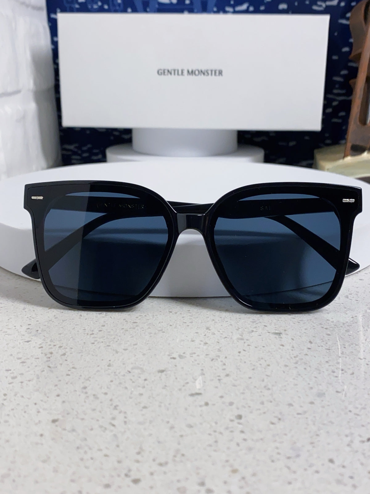 Gentle Monster SAL Acetate Square Blue Lens Sunglasses for Men & Women - detail image 9