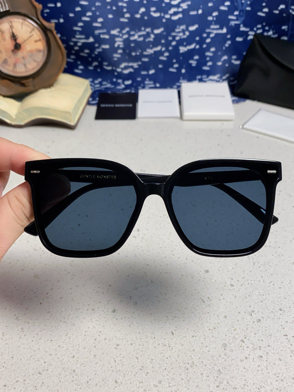 Gentle Monster SAL Acetate Square Blue Lens Sunglasses for Men & Women - detail image 4