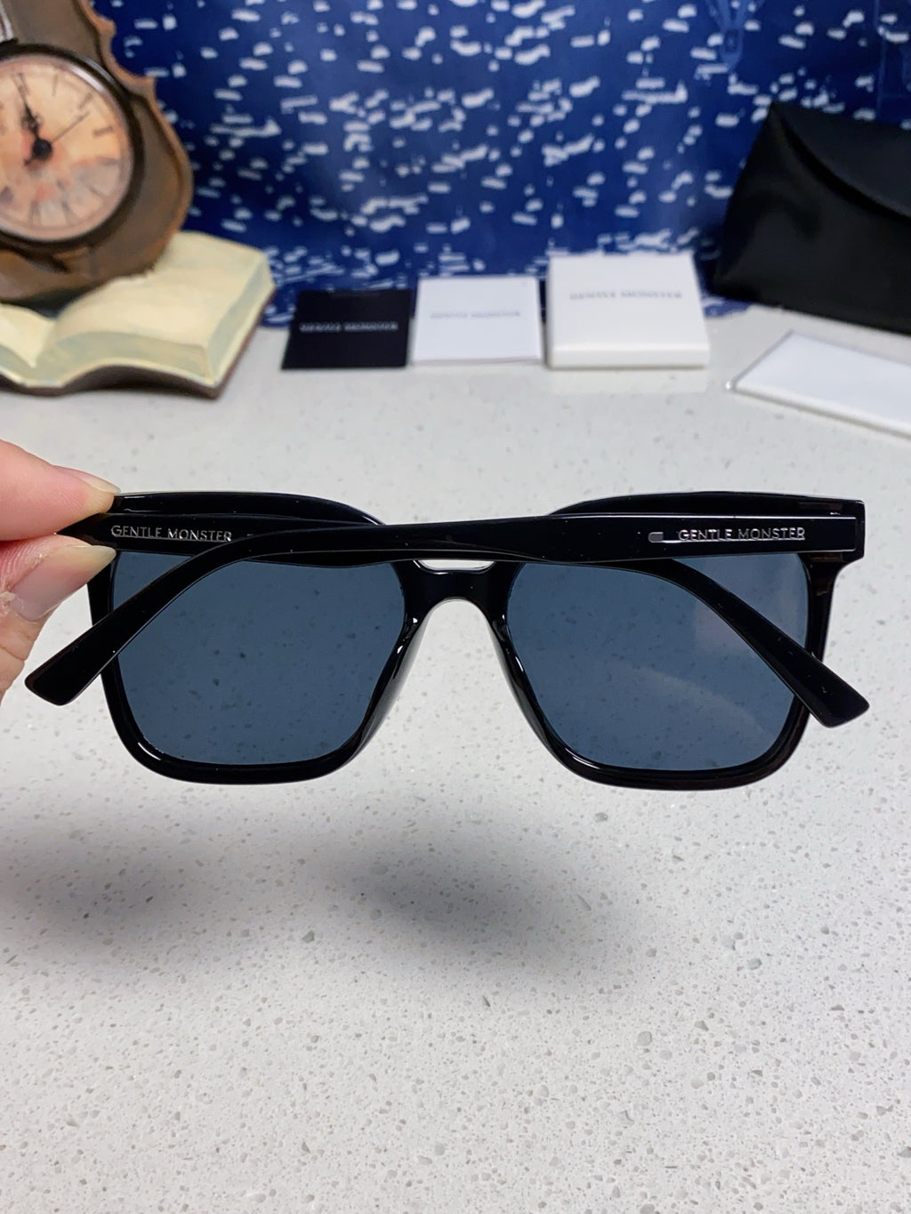 Gentle Monster SAL Acetate Square Blue Lens Sunglasses for Men & Wome - 432942 - detail image 5