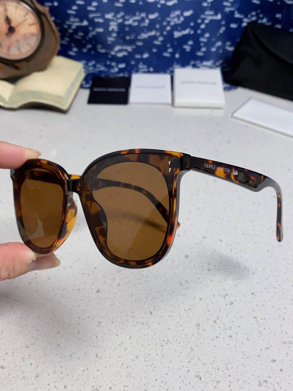 Gentle Monster ROSY Square Brown Lens Sunglasses for Men & Women - detail image 6