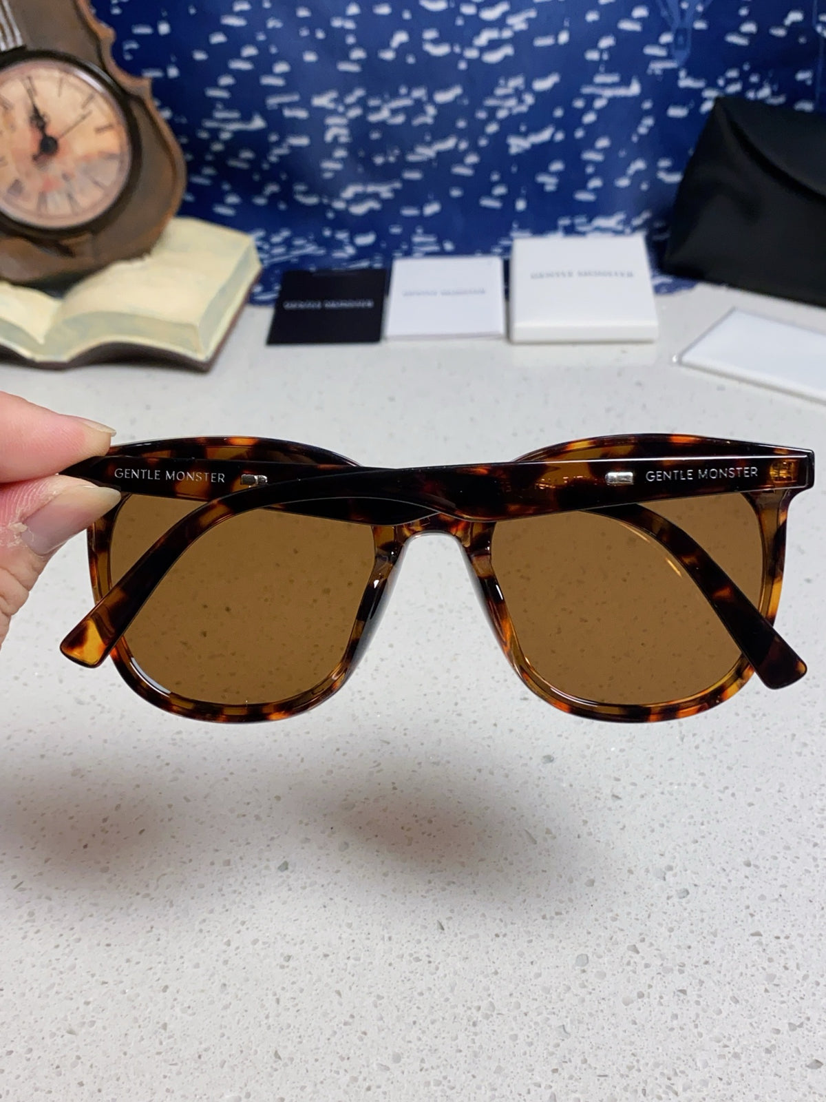 Gentle Monster ROSY Square Brown Lens Sunglasses for Men & Women - detail image 5