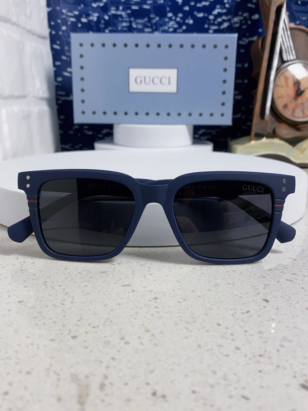 Gucci Polarized Fashion Black Lens Sunglasses for Men & Women - 132232 - detail image 9