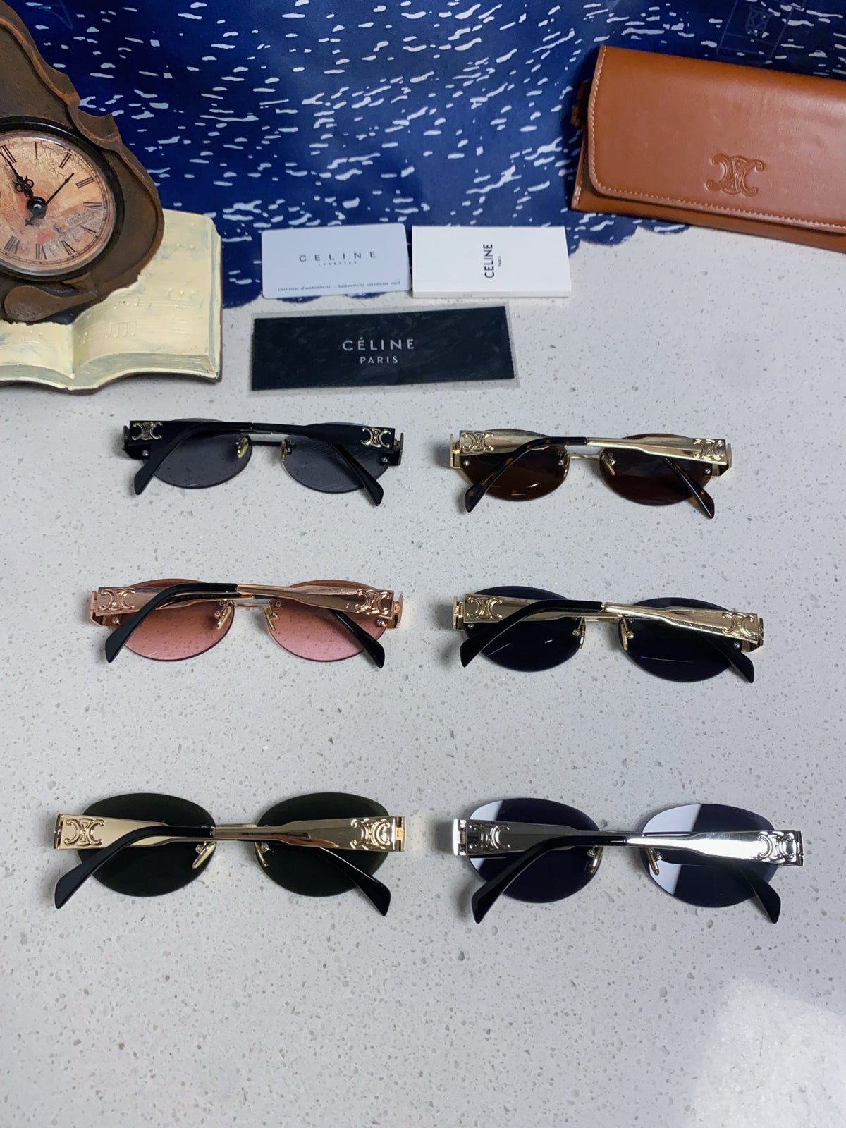 Celine Metal Round Gray Lens Sunglasses for Men & Women - 398826 - detail image 11