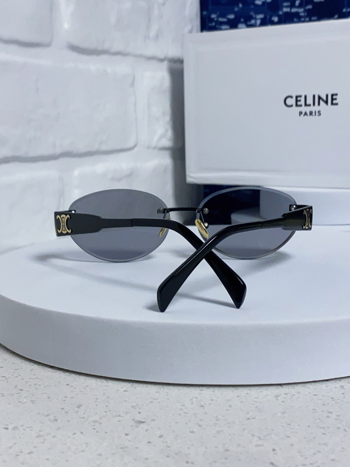 Celine Metal Round Gray Lens Sunglasses for Men & Women - 398826 - detail image 3