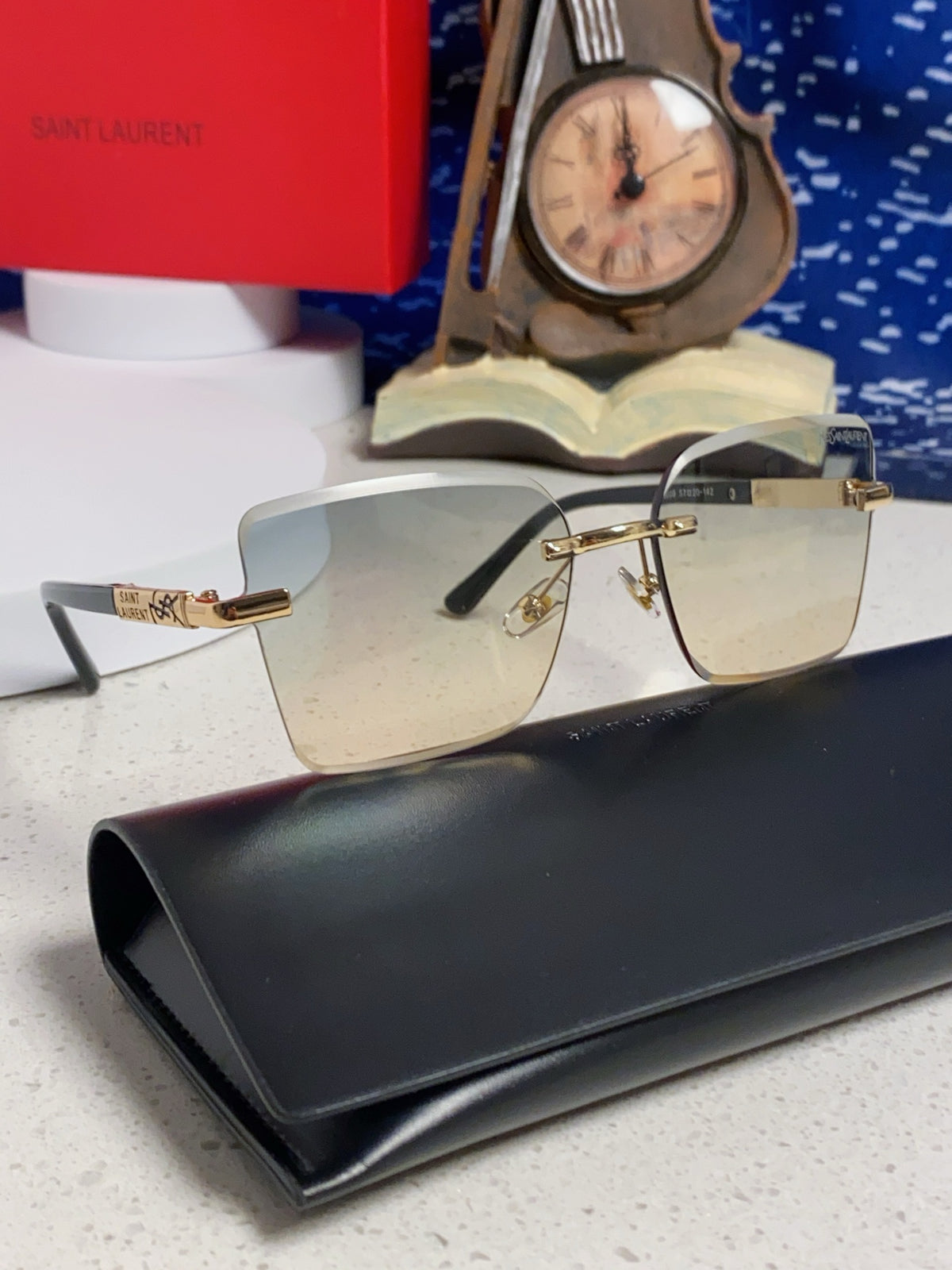 Saint Laurent Lightweight Rimless Silver Lens Sunglasses for Men & Wo - 398788 - detail image 10