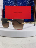 Saint Laurent Lightweight Rimless Brown Lens Sunglasses for Men & Women