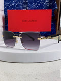Saint Laurent Lightweight Rimless Silver Lens Sunglasses for Men & Women