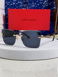 Saint Laurent Lightweight Rimless Black Lens Sunglasses for Men & Women