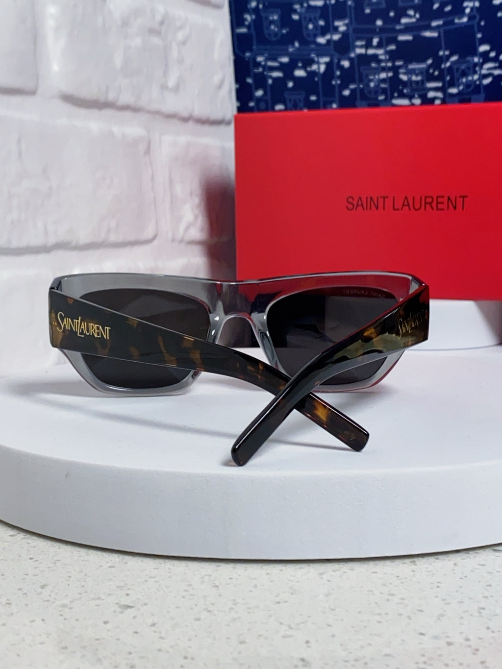 Saint Laurent SL740 Square Gray Lens Sunglasses for Women - detail image 4