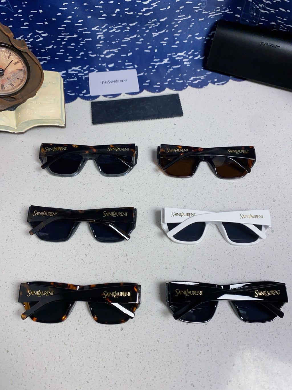 Saint Laurent SL740 Square Black Lens Sunglasses for Women - 465457 - detail image 11